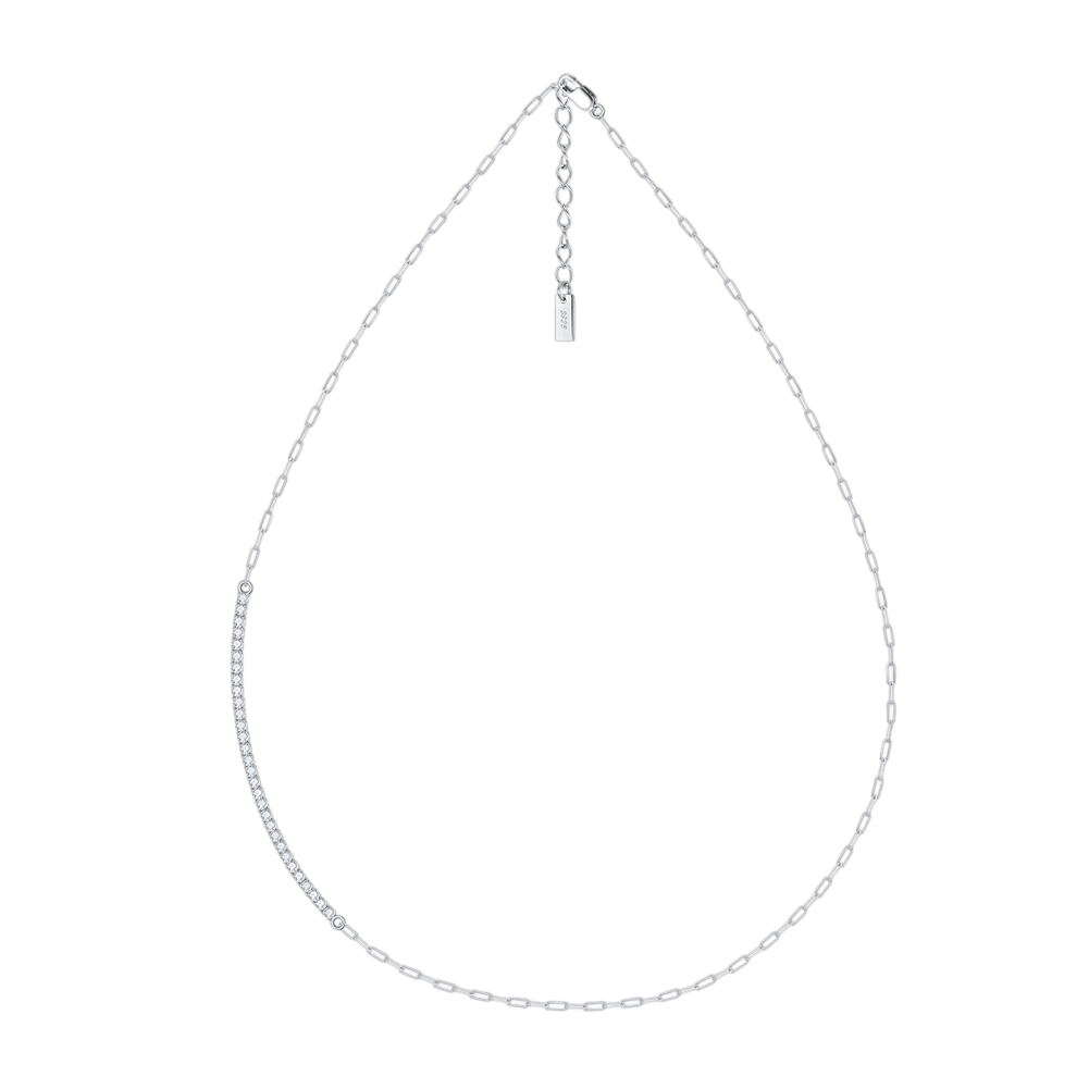 925 Sterling Silver Elegant Minimalist  Chain Necklace with Delicate Pendant Charm Vera Lux