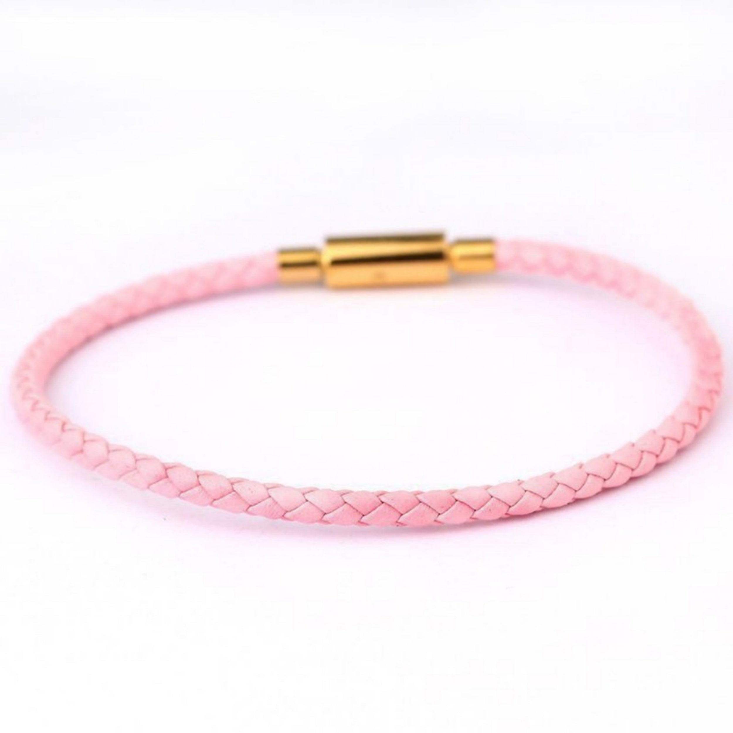 3.0mm Stainless Steel Leather Cord Bracelet With A Single Buckle And Wear-resistant Edging Vera Lux