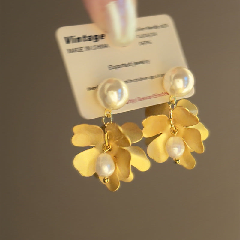 Freshwater Pearl Flower Earrings For Women Vera Lux