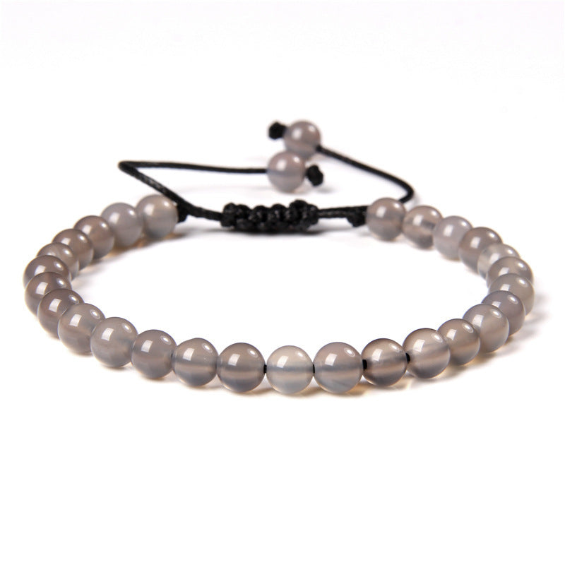6mm Natural Stone Beads Womens Bracelet Yoga Energy Sports Vera Lux