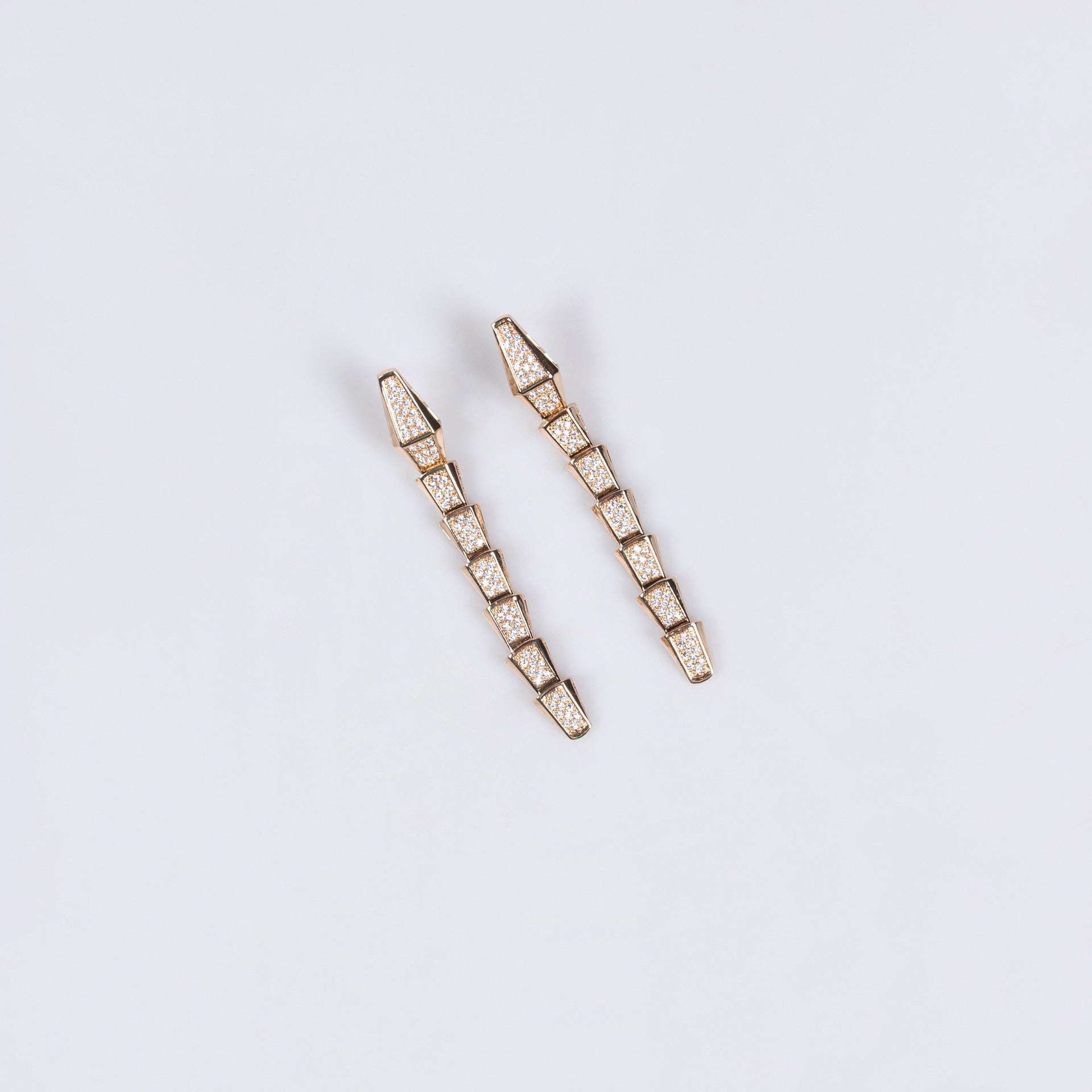 18K Gold Snake-Style Necklace and Earring Set Vera Lux
