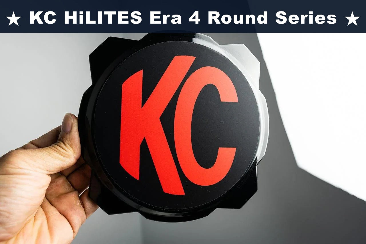 KC HiLITES Era 4 ROUND Series Light Cover Overlays - Universal StickerFab