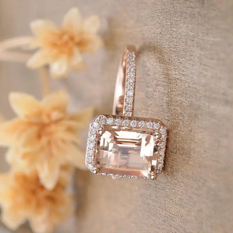 Rose Gold-Plated Womens Engagement Ring Vera Lux