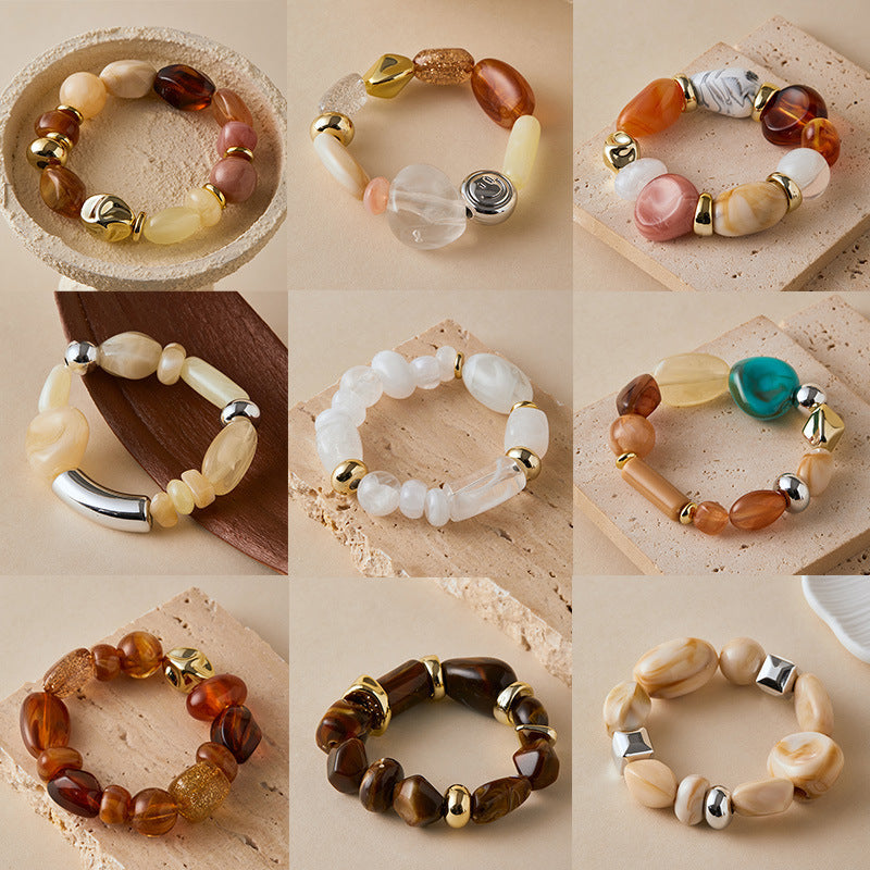 Irregular Acrylic Bead Bracelet Collection Vera Lux