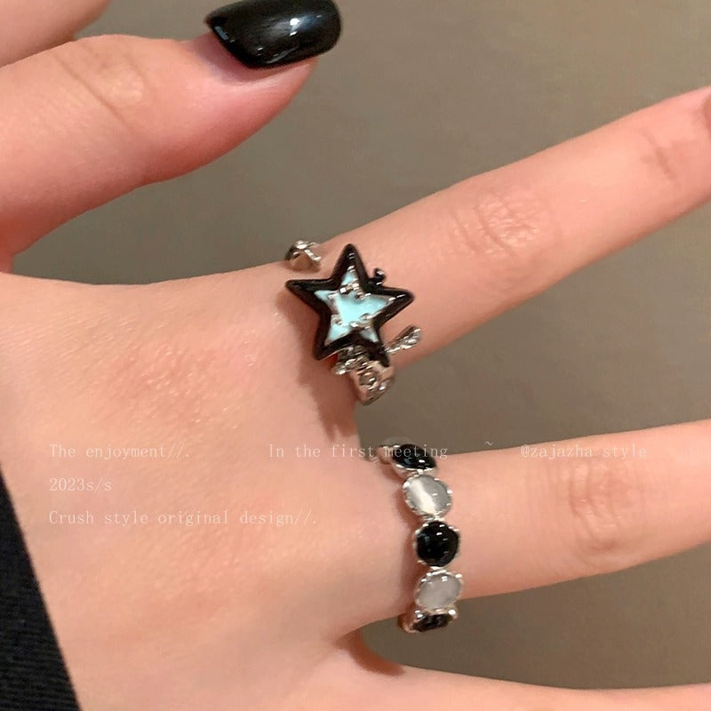 Opal Star Ring For Women, INS Niche Design, Open Adjustable Index Finger Ring, Personalized All-match Finger Ring Vera Lux