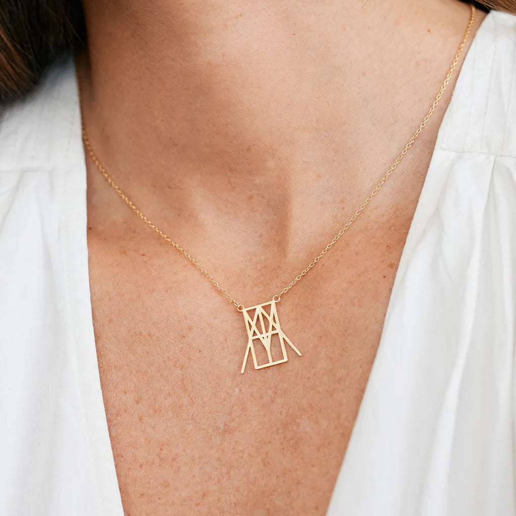 18k gold light luxury combination customized letter necklace Vera Lux