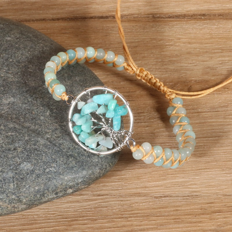 Tree-shaped Charm Double-strand Braided Bracelet Vera Lux