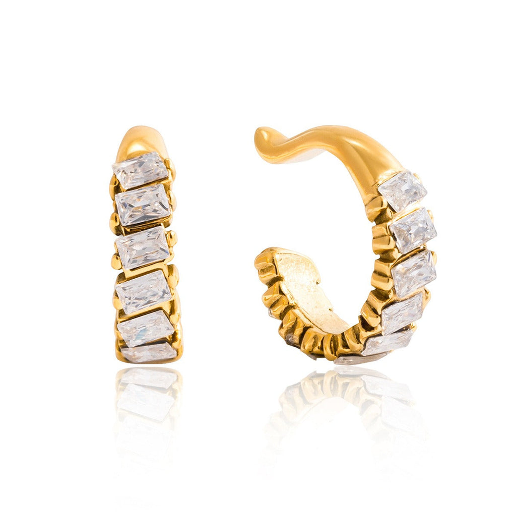 Light luxury, high-end zircon earrings Vera Lux