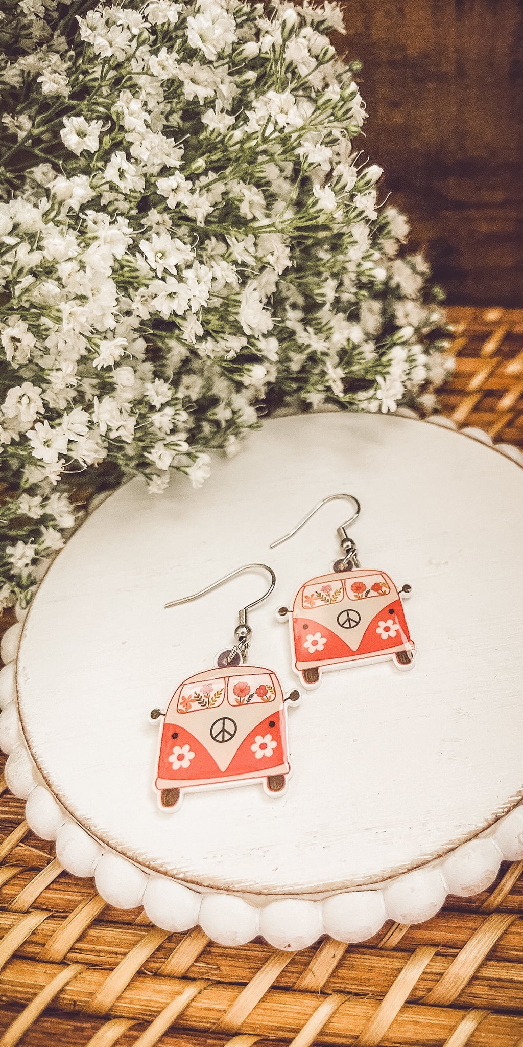 Adorable Vintage Van Earrings Rooted Home Goods