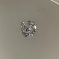 High-End Opal & Moonstone Ring For Women, Luxury Niche Design, Lava Zircon Adjustable Index Finger Ring Vera Lux