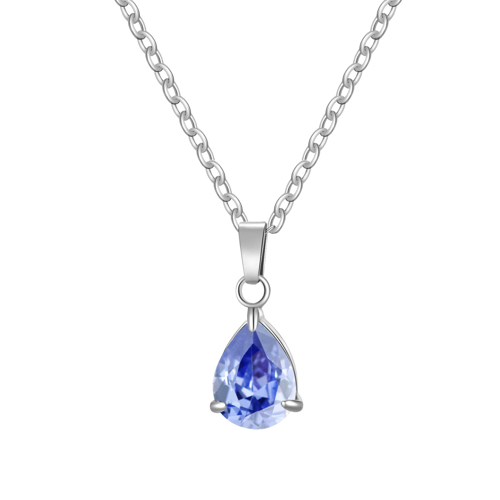 3A Water Drop Zircon Small Pendant Solitaire Pear-Shaped Zircon Womens Clavicle Chain Vera Lux