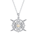 Opal-Encrusted Diamond Celtic Knot Necklace Vera Lux