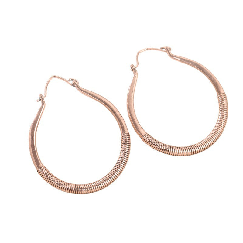 Women's Retro Large Hoop Earrings Jewelry Vera Lux