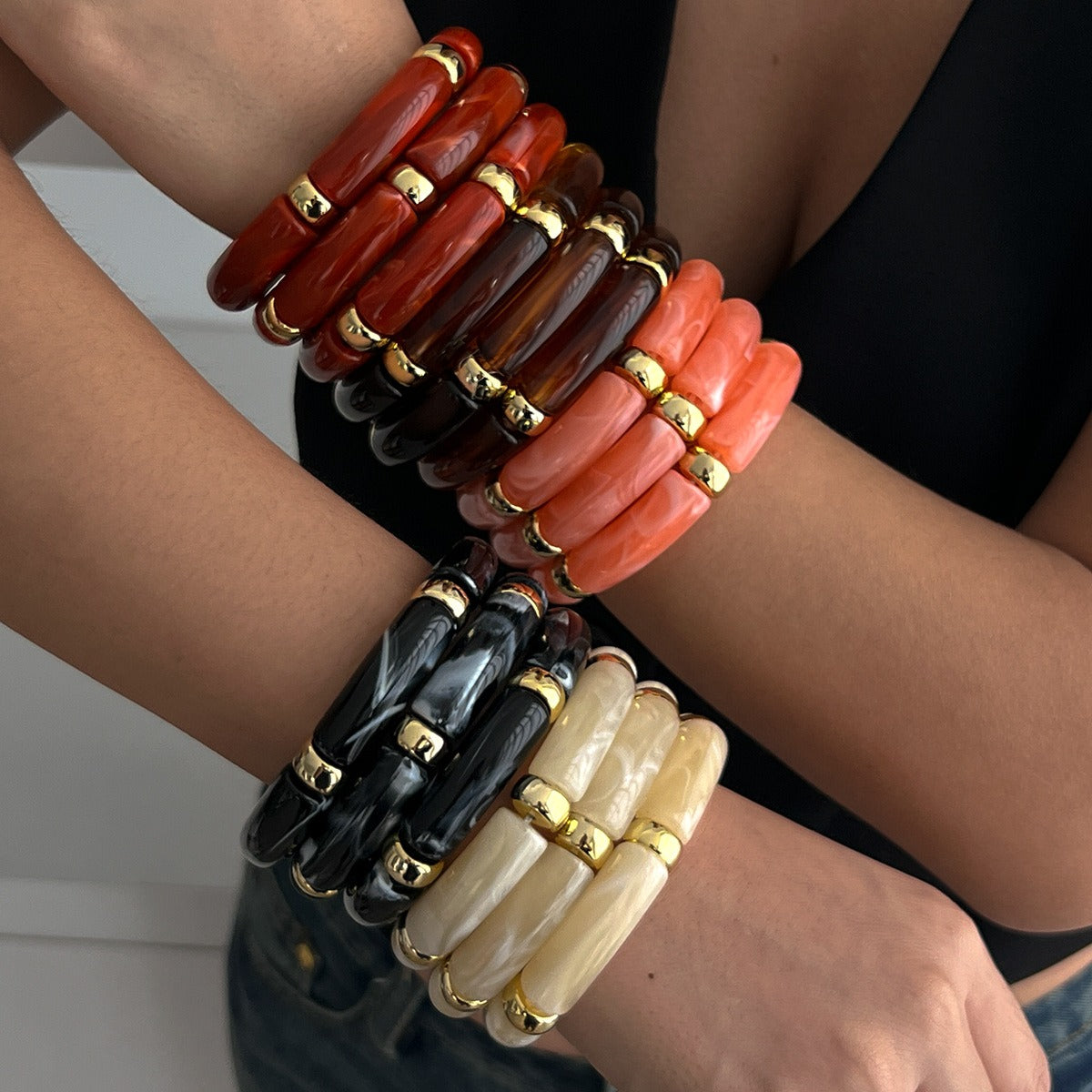 Light luxury ins style beaded bamboo bracelet Vera Lux