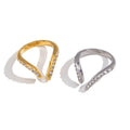 Stainless Steel Zircon Open Ring Collection Vera Lux