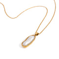 18K gold inlaid irregular pearl design light luxury noble pendant necklace Vera Lux