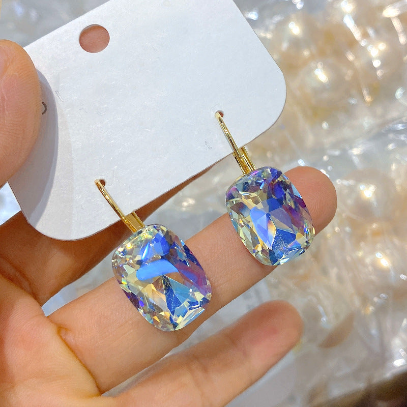 Crystal Square Ear Clips For Women Vera Lux