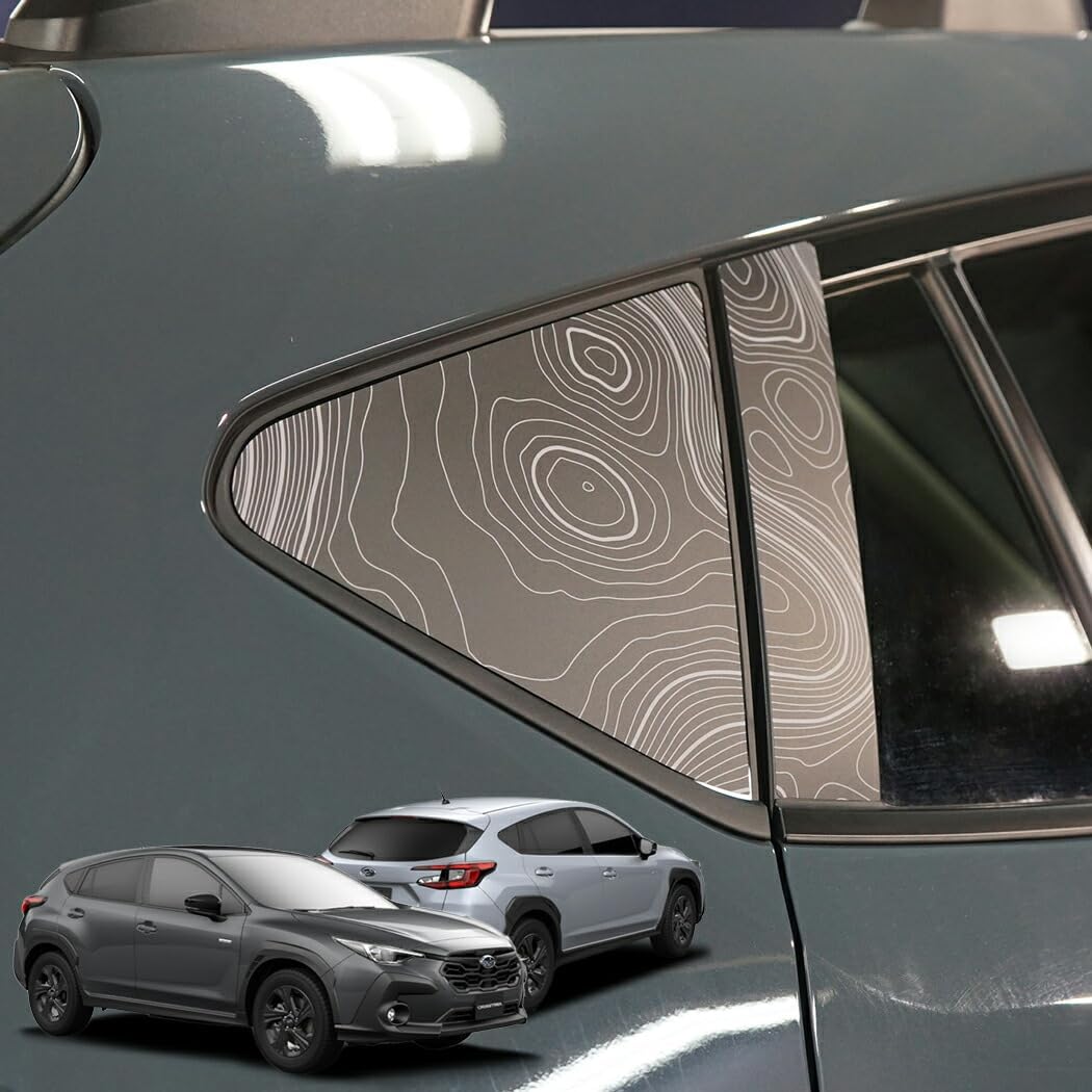 Topographic Map Pillar Overlays - 2024+ Crosstrek StickerFab