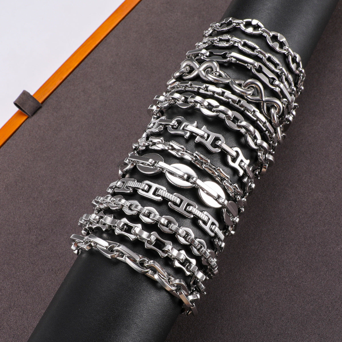 Hot Sale Men Cuban Link Bracelet, Bold Hip Hop Punk Titanium Steel Hand Jewelry Vera Lux
