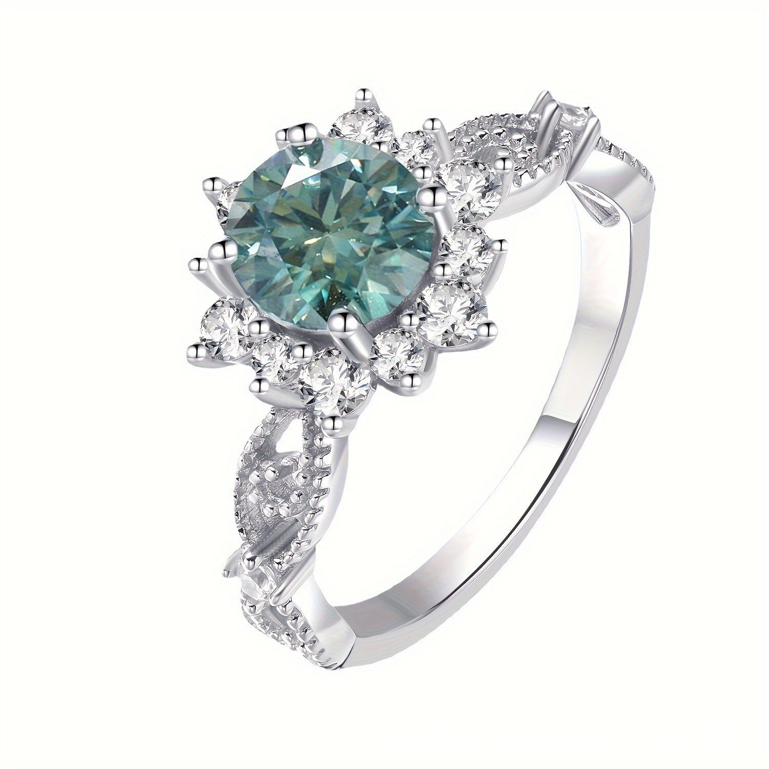 Womens Copper Ring With Round Zircon Inlay Vera Lux