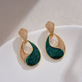 High-end Blue Water Drop Stud Earrings, Elegant French Hepburn Style Niche Jewelry Vera Lux