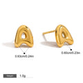 18K gold 26 letters design classic fashion earrings Vera Lux