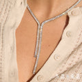 Stainless Steel Zircon Y Necklace Vera Lux