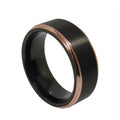 Eight-wide Step Sandblasted Electric Black Bezel Electric Rose Gold Vera Lux