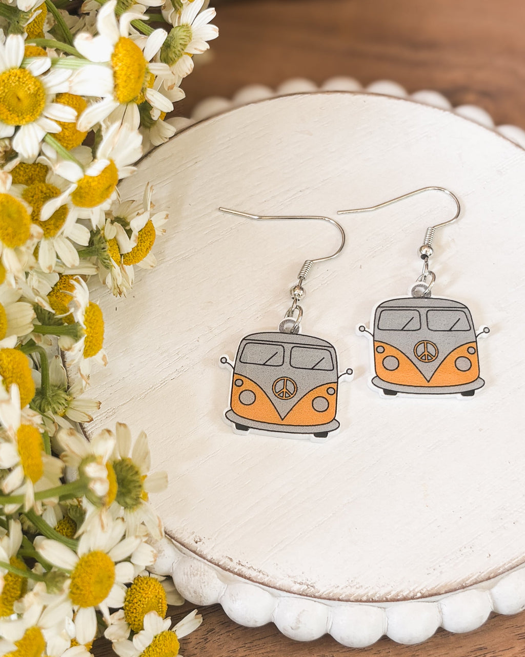 Adorable Vintage Van Earrings Rooted Home Goods
