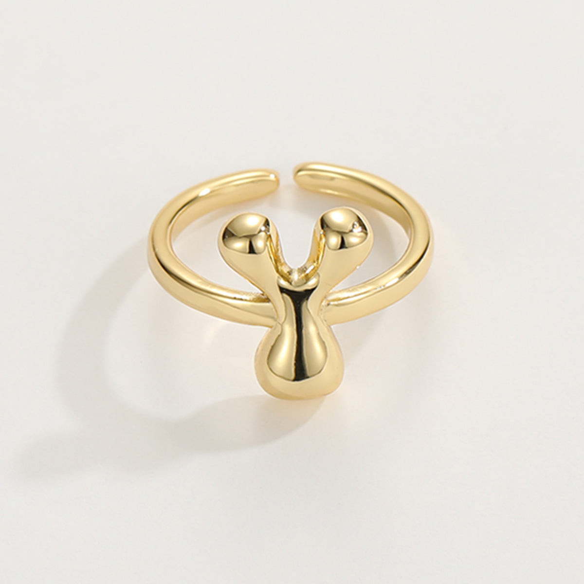 Adjustable English Letter Ring With Adjustable Opening Vera Lux