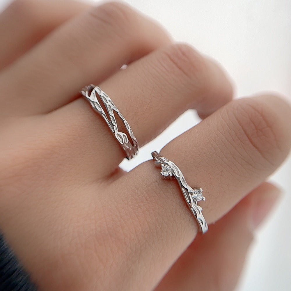 S925 sterling silver Chinese style couple engagement ring Vera Lux