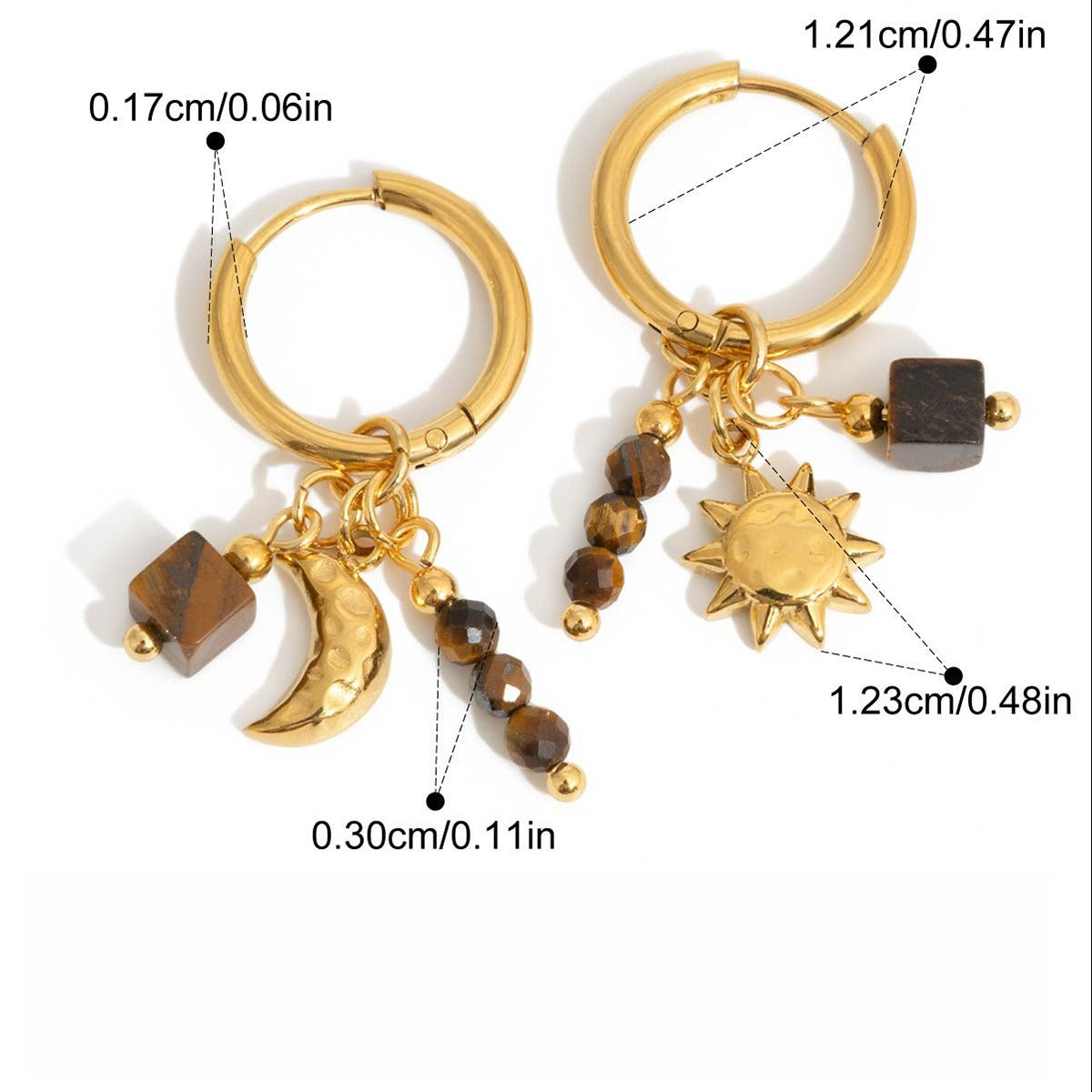 Light luxury and sophisticated titanium steel earrings for autumn and winter. Vera Lux