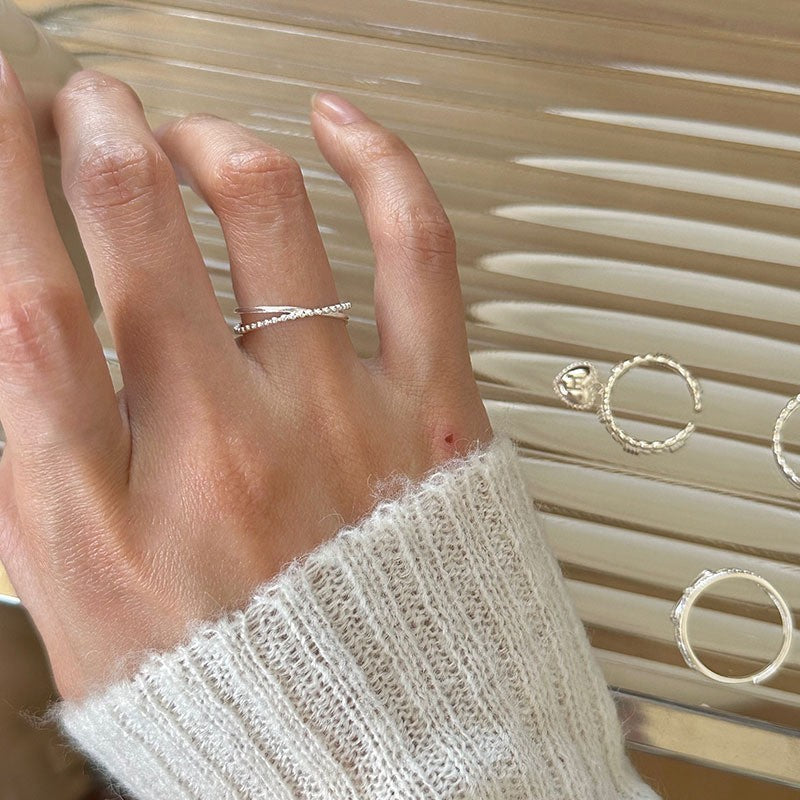 925 Sterling Silver Irregular Stackable Rings For Women, Minimalist INS Style, Non Tarnish & Versatile Band Rings Vera Lux