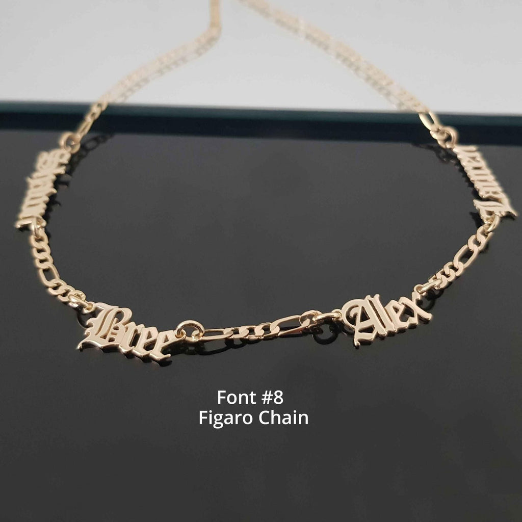 Custom Multiple Name Necklace with Chain Options Vera Lux