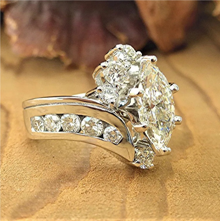 Horse Eye Shaped Zircon Ring For Women Vera Lux
