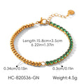 18k Gold-colored Stainless Steel Zircon Bracelet That Wont Fade Vera Lux