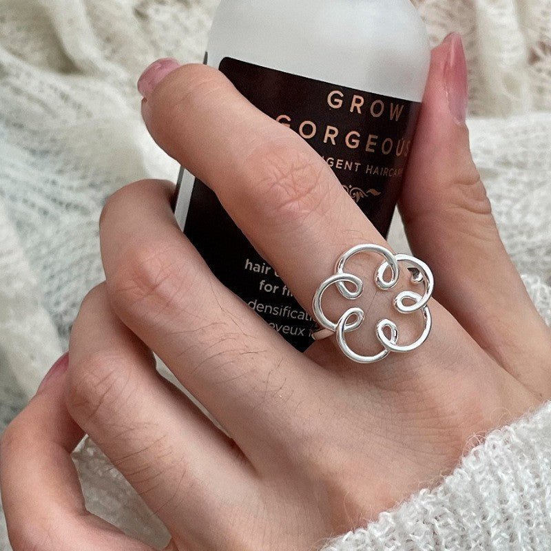 Trendy Irregular 925 Sterling Silver Stackable Rings Set For Women, Non-Tarnish Minimalist INS Aesthetic Plain Band, Versatile Daily Wear Finger Jewelry Vera Lux