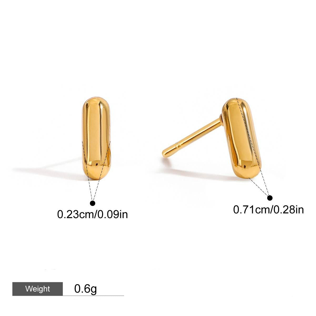 18K gold 26 letters design classic fashion earrings Vera Lux