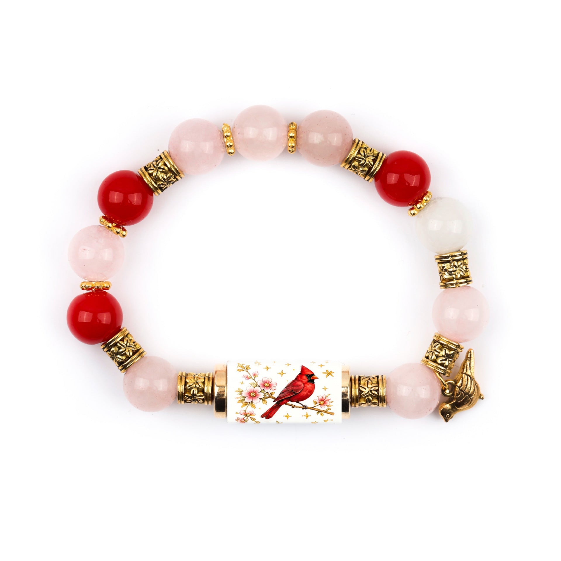 Women Alloy Gold Plated Bracelet With Cross Charm, Elegant White Chalcedony Inlaid Cross Bracelet Vera Lux