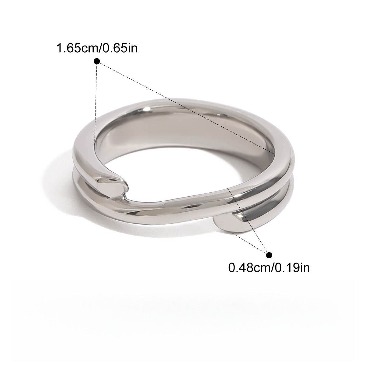 18K gold and titanium steel stacking ring Vera Lux