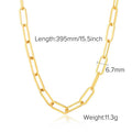 18K gold chain with gold and silver color matching design simple and elegant necklace Vera Lux