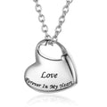 Stainless Steel Heart-shaped Openable Pendant Necklace Vera Lux