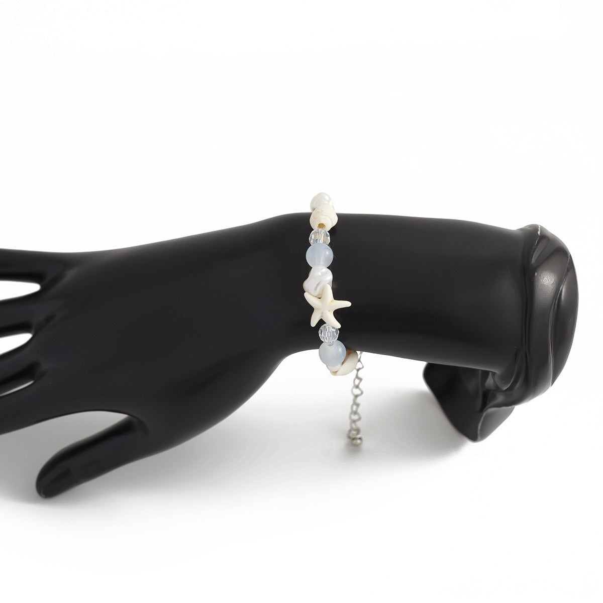 Ocean-style shell and starfish crystal beaded bracelet Vera Lux