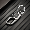 Double-ring keychain-black-carbon steel-9 * 3cm-1 piece Vera Lux