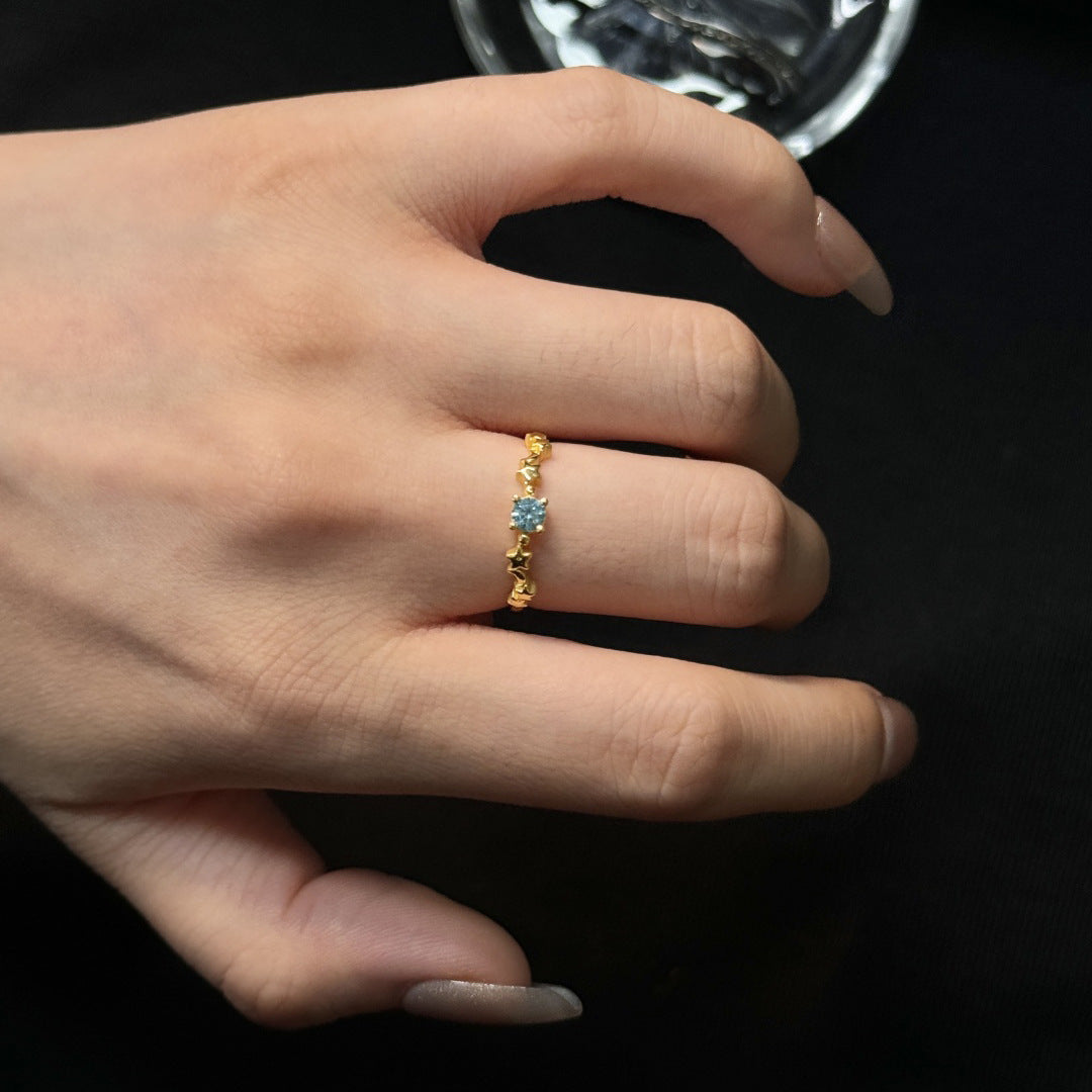 Fashionable Casual Womens Ring Inlaid With Zircon Vera Lux