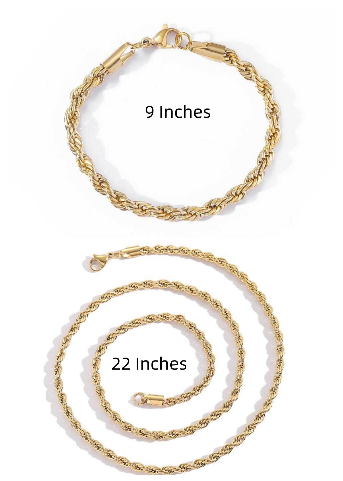 Euro-American Hip-hop Stainless Steel Necklace Twisted Chain Streetwear Titanium Steel Bracelet Vera Lux