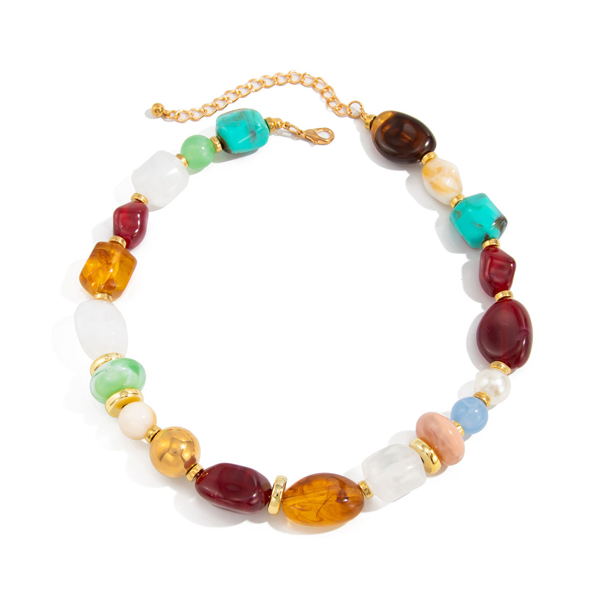 Bohemian Colorful Resin Bead Necklace Collection Vera Lux