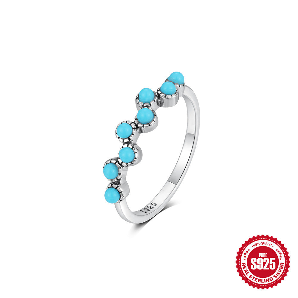Lotus Turquoise Artistic Retro Fashionable All-match Vera Lux