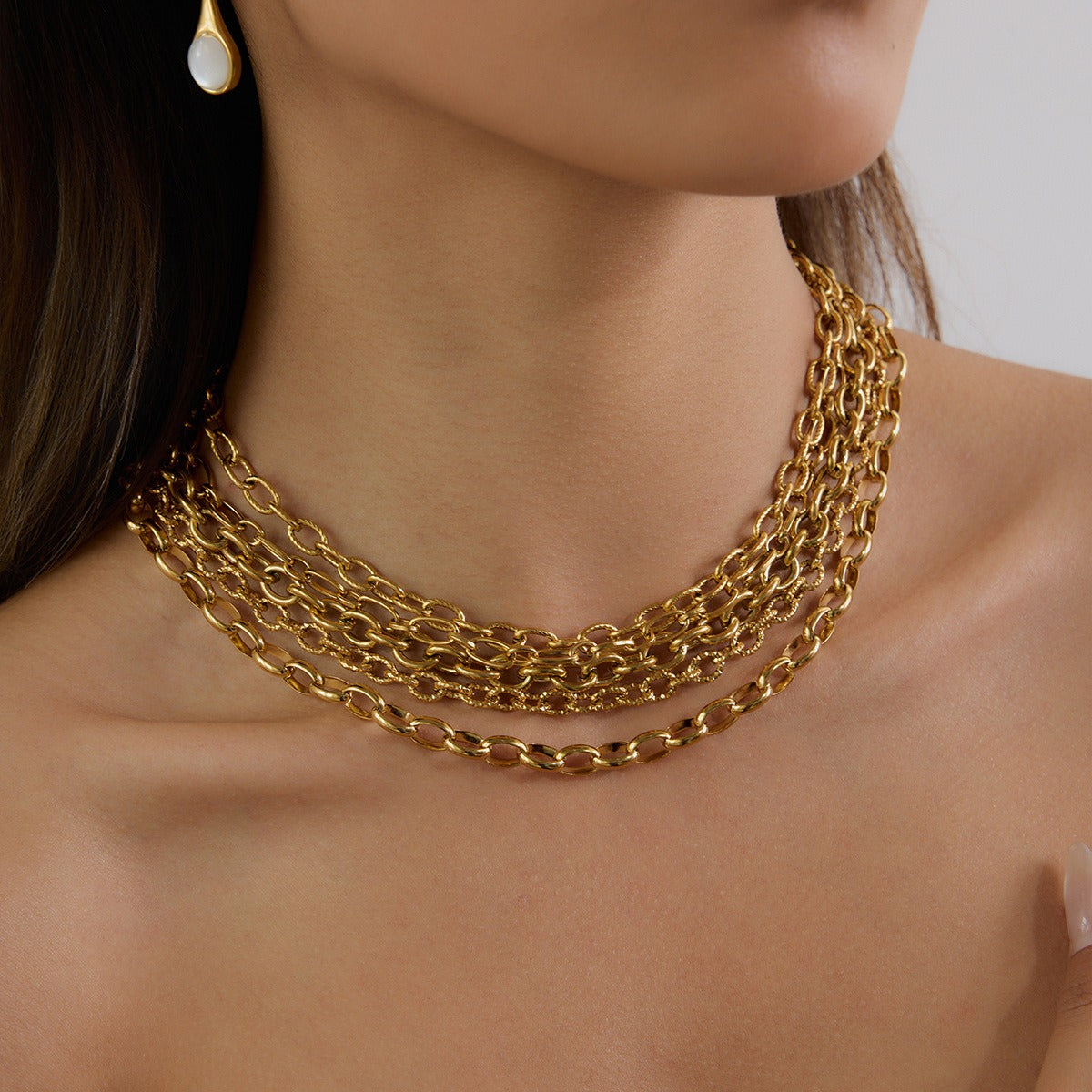 18K gold chain design exquisite simple necklace Vera Lux