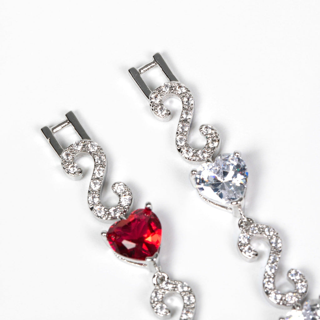 S925 Silver Number-Spliced Heart & Cubic Zirconia Bracelet Vera Lux